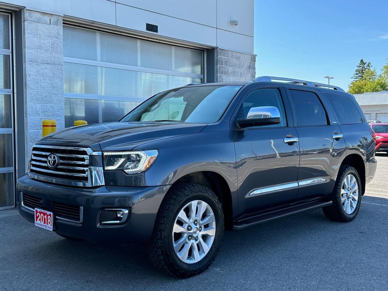 Used 2018 Toyota Sequoia Platinum 5.7L V8 PLATINUM-ONE OWNER-BOUGHT AND SERVICED HERE! for sale in Cobourg, ON