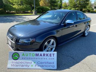 Used 2012 Audi S4 S4, AWD, PREMIUM, TECHNIK, AUTO, V6T, WARRANTY, FINANCE, INSPECTED, BCAA MBSHP! for sale in Surrey, BC