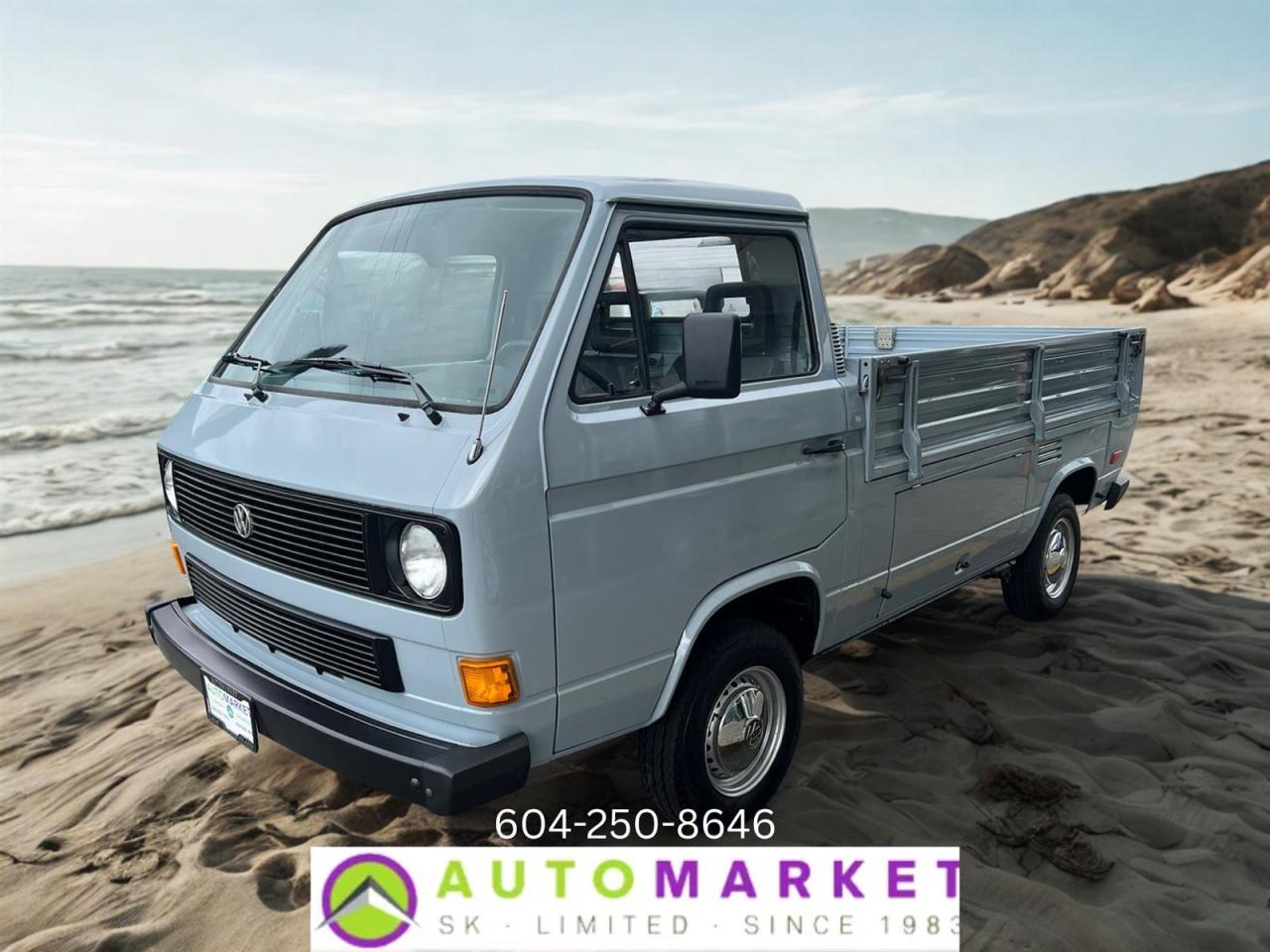 CALL OR TEXT KARL @ 6-0-4-2-5-0-8-6-4-6 FOR INFO & TO CONFIRM WHICH LOCATION.<br /><br />IMMACULATE VW TRANSPORTER TRUCK. ORIGINAL DOCUMENTED 127,000 KMS.1 OWNER FROM VANCOUVER ISLAND. FULLY REPAINTED INSIDE AND OUT, IT'S BEAUTIFUL! A REAL HEAD TURNER.&nbsp; NEW TIRES, NEW MUFFLER, NEW GASKETS, TUNED UP, NEW LIGHTS ALL AROUND, NEW MIRRORS, NEW STARTER, NEW IGNITION, NEW WIPER SWITCH, NEW TURN SIGNAL SWITCH, NEW BATTERY. ELECTRICAL GONE OVER AND CLEANED UP. STARTS, RUNS AND DRIVES PERFECT. TURN KEY, READY TO GO! BEAUTIFUL COLLECTORS PIECE, YOU WON'T FIND ANOTHER ONE LIKE THIS IN NORTH AMERICA. COME OUT FOR A LOOK, YOU WON'T BE DISAPPOINTED. MY FILE ON THIS TRUCK CAN BE EMAILED TO YOU, CALL OR TEXT TO REQUEST IT.&nbsp;<br /><br />2 LOCATIONS TO SERVE YOU, BE SURE TO CALL FIRST TO CONFIRM WHERE THE VEHICLE IS.<br /><br />We are a family owned and operated business since 1983 and we are committed to offering outstanding vehicles backed by exceptional customer service, now and in the future.<br />Whatever your specific needs may be, we will custom tailor your purchase exactly how you want or need it to be. All you have to do is give us a call and we will happily walk you through all the steps with no stress and no pressure.<br /><br />&nbsp; &nbsp; &nbsp; &nbsp; &nbsp; &nbsp; &nbsp; &nbsp; &nbsp; &nbsp; &nbsp; &nbsp; &nbsp; &nbsp; &nbsp; &nbsp; &nbsp; &nbsp; &nbsp; &nbsp; &nbsp; &nbsp; WE ARE THE HOUSE OF YES!<br /><br />ADDITIONAL BENEFITS WHEN BUYING FROM SK AUTOMARKET:<br /><br />-ON SITE FINANCING THROUGH OUR 17 AFFILIATED BANKS AND VEHICLE&nbsp; &nbsp; &nbsp; &nbsp; &nbsp; &nbsp; &nbsp; &nbsp; &nbsp; &nbsp; &nbsp; &nbsp; &nbsp; &nbsp; &nbsp; &nbsp; &nbsp; &nbsp; &nbsp; &nbsp; &nbsp; &nbsp; &nbsp; &nbsp; &nbsp; &nbsp;FINANCE COMPANIES.<br />-IN HOUSE LEASE TO OWN PROGRAM.<br />-EVERY VEHICLE HAS UNDERGONE A 120 POINT COMPREHENSIVE INSPECTION.<br />-EVERY PURCHASE INCLUDES A FREE POWERTRAIN WARRANTY.<br />-EVERY VEHICLE INCLUDES A CARFAX AND ICBC DAMAGE REPORT.<br />-EVERY VEHICLE IS GUARANTEED LIEN FREE.<br />-DISCOUNTED RATES ON PARTS AND SERVICE FOR YOUR NEW CAR AND ANY OTHER&nbsp; &nbsp;FAMILY CARS THAT NEED WORK NOW AND IN THE FUTURE.<br />-40 YEARS IN THE VEHICLE SALES INDUSTRY.<br />-A+++ MEMBER OF THE BETTER BUSINESS BUREAU.<br />-RATED&nbsp;TOP DEALER BY CARGURUS 2 YEARS IN A ROW<br />-MEMBER&nbsp;IN GOOD STANDING WITH THE VEHICLE SALES AUTHORITY OF BRITISH&nbsp; &nbsp;COLUMBIA.<br />-MEMBER OF THE AUTOMOTIVE RETAILERS ASSOCIATION.<br />-COMMITTED CONTRIBUTOR TO OUR LOCAL COMMUNITY AND THE RESIDENTS OF BC.<br /> This vehicle has been Fully Inspected, Certified and Qualifies for Our Free Extended Warranty.Don't forget to ask about our Great Finance and Lease Rates. We also have a Options for Buy Here Pay Here and Lease to Own for Good Customers in Bad Situations. 2 locations to help you, White Rock and Langley. Be sure to call before you come to confirm the vehicles location and availability or look us up at www.automarketsales.com. White Rock 604-542-4970 and Langley 604-533-1310. Serving Surrey, Delta, Langley, Richmond, Vancouver, all of BC and western Canada. Financing & leasing available. CALL SK AUTOMARKET LTD. 6045424970. Call us toll-free at 1 877 813-6807. $999 Documentation fee (negotiable) and applicable taxes are in addition to advertised prices. LANGLEY LOCATION DEALER# 40038 S. SURREY LOCATION DEALER #9987