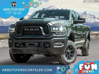 <br> <br>  This ultra capable Heavy Duty Ram 2500 is a muscular workhorse ready for any job you put in front of it. <br> <br>Endlessly capable, this 2023 Ram 2500HD pulls out all the stops, and has the towing capacity that sets it apart from the competition. On top of its proven Ram toughness, this Ram 2500HD has an ultra-quiet cabin full of amazing tech features that help make your workday more enjoyable. Whether youre in the commercial sector or looking for serious recreational towing rig, this impressive 2500HD is ready for anything that you are.<br> <br> This olive green pearl coat Crew Cab 4X4 pickup   has a 8 speed automatic transmission and is powered by a  410HP 6.4L 8 Cylinder Engine.<br> <br> Our 2500s trim level is Power Wagon. Upgrading to this ultra capable Ram 2500 Power Wagon is a great choice as it comes well equipped with an exclusive Power Wagon front grille, durable powder-coated bumpers, wider fender flares, unique aluminum wheels, special embossed seats and a power driver seat. It also has electronic locking differentials for unmatched off-road capability, skid plates, power heated trailer mirrors, a great sound system with a larger 8.4 inch touchscreen, Apple CarPlay, Android Auto and wireless streaming audio, LED headlamps and fog lights, push button start with proximity sensors, cargo box lights, a class V hitch receiver, a rear view camera and a heavy duty off-road suspension that is designed to handle whatever you put in front of it! This vehicle has been upgraded with the following features: Leather Seats, Safety Group, Dual Alternators Rated At 380 Amps, Top Mounted Cargo View Camera, Bed Utility Group. <br><br> View the original window sticker for this vehicle with this url <b><a href=http://www.chrysler.com/hostd/windowsticker/getWindowStickerPdf.do?vin=3C6TR5EJ4PG527036 target=_blank>http://www.chrysler.com/hostd/windowsticker/getWindowStickerPdf.do?vin=3C6TR5EJ4PG527036</a></b>.<br> <br/> See dealer for details. <br> <br>Abbotsford Chrysler, Dodge, Jeep, Ram LTD joined the family-owned Trotman Auto Group LTD in 2010. We are a BBB accredited pre-owned auto dealership.<br><br>Come take this vehicle for a test drive today and see for yourself why we are the dealership with the #1 customer satisfaction in the Fraser Valley.<br><br>Serving the Fraser Valley and our friends in Surrey, Langley and surrounding Lower Mainland areas. Abbotsford Chrysler, Dodge, Jeep, Ram LTD carry premium used cars, competitively priced for todays market. If you don not find what you are looking for in our inventory, just ask, and we will do our best to fulfill your needs. Drive down to the Abbotsford Auto Mall or view our inventory at https://www.abbotsfordchrysler.com/used/.<br><br>*All Sales are subject to Taxes and Fees. The second key, floor mats, and owners manual may not be available on all pre-owned vehicles.Documentation Fee $699.00, Fuel Surcharge: $179.00 (electric vehicles excluded), Finance Placement Fee: $500.00 (if applicable)<br> Come by and check out our fleet of 50+ used cars and trucks and 90+ new cars and trucks for sale in Abbotsford.  o~o