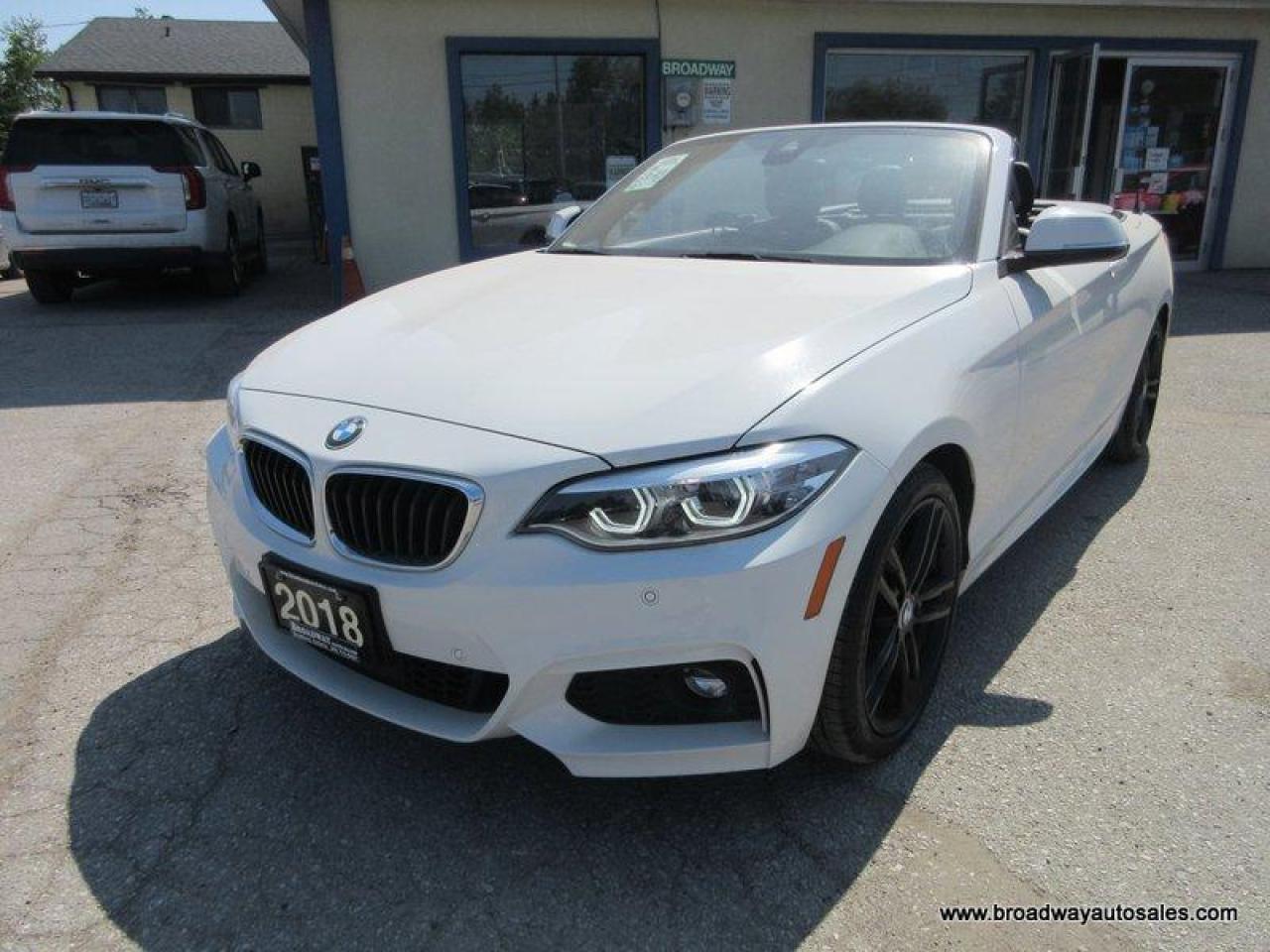 Used 2018 BMW 230i LOADED ALL-WHEEL DRIVE 4 PASSENGER 2.0L - DOHC.. SPORT & ECO MODE.. NAVIGATION.. CONVERTIBLE ROOF.. LEATHER.. HEATED SEATS.. BACK-UP CAMERA.. for sale in Bradford, ON