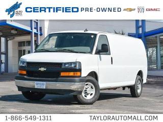<b>4G LTE,  Easy Clean Floors,  Rear Vision Camera,  Power Windows,  Power Doors!</b><br> <br>    Get the job done with this tough and versatile Chevrolet Express. This  2021 Chevrolet Express Cargo Van is for sale today in Kingston. <br> <br>This Chevrolet Express Cargo is a full-size van with two seats and an expansive cargo area. If you want the capability of a truck, but need the cargo space provided by van, this Chevy Express is perfect fit for you. You can haul big payloads and or customize this Express to perfectly fit for your business needs.This  van has 109,620 kms. Its  nice in colour  . It has an automatic transmission and is powered by a  401HP 6.6L 8 Cylinder Engine.  <br> <br> Our Express Cargo Vans trim level is WT RWD 2500 155. This multi purpose cargo van includes 4G LTE capability, a large passenger-side door, air conditioning, power windows and door locks, 6 built-in tie down anchors in the cargo area, vinyl surfaces to make it easier to clean, a 120 volt power outlet, a rear view camera, LED interior cargo lights, Stabilitrak and Tow Haul mode to change the transmission and engine settings when youre hauling a heavy load. This vehicle has been upgraded with the following features: 4g Lte,  Easy Clean Floors,  Rear Vision Camera,  Power Windows,  Power Doors,  Siriusxm,  Cargo Management. <br> <br>To apply right now for financing use this link : <a href=https://www.taylorautomall.com/finance/apply-for-financing/ target=_blank>https://www.taylorautomall.com/finance/apply-for-financing/</a><br><br> <br/><br> Buy this vehicle now for the lowest bi-weekly payment of <b>$286.61</b> with $0 down for 96 months @ 9.99% APR O.A.C. ( Plus applicable taxes -  Plus applicable fees   / Total Obligation of $59615  ).  See dealer for details. <br> <br>For more information, please call any of our knowledgeable used vehicle staff at (613) 549-1311!<br><br> Come by and check out our fleet of 80+ used cars and trucks and 160+ new cars and trucks for sale in Kingston.  o~o