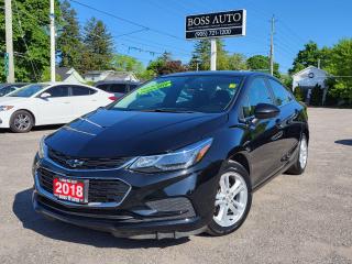 <p><span style=font-family: Segoe UI, sans-serif; font-size: 18px;>EXCELLENT CONDITION BLACK ON BLACK CHEVROLET FOUR DOOR SEDAN W/ GREAT MILEAGE, EQUIPPED W/ THE VERY FUEL EFFICIENT 4 CYLINDER 1.4L ECOTECH TURBO ENGINE, LOADED W/ REAR-VIEW CAMERA, HEATED SEATS, APPLE AND ANDROID CAR PLAY, TINTED WINDOWS, PUSH BUTTON START, FACTORY REMOTE CAR START, BLUETOOTH CONNECTION, ON-STAR ASSIST, POWER LOCKS/WINDOWS AND MIRRORS, KEYLESS/PROXIMITY ENTRY, CRUISE CONTROL, AUTOMATIC HEADLIGHTS, AIR CONDITIONING, WARRANTIES AND MORE! This vehicle comes certified with all-in pricing excluding HST tax and licensing. Also included is a complimentary 36 days complete coverage safety and powertrain warranty, and one year limited powertrain warranty. Please visit our website at www.bossauto.ca today!</span></p>