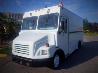 2006 Freightliner MT45 Chassis Cargo Van, 5.9L L6 DIESEL engine Cummins Diesel engine, 6 cylinder, 1 door, automatic, 4X2, white exterior, grey interior, cloth.  Certificate and decal valid until May 2024. Measurements : Front Bumper to Rear End 25 Foot, Maximum Height From Ground is 11 Foot 6 Inch, the length from driver seat to the divider is 3.5 feet, the length from divider to back door is 12 feet, the diameter inside box is 7.8 feet (All the measurements are deemed to be correct but are not guaranteed). $21,850.00 plus $375 processing fee, $22,225.00 total payment obligation before taxes.  Listing report, warranty, contract commitment cancellation fee, financing available on approved credit (some limitations and exceptions may apply). All above specifications and information is considered to be accurate but is not guaranteed and no opinion or advice is given as to whether this item should be purchased. We do not allow test drives due to theft, fraud and acts of vandalism. Instead we provide the following benefits: Complimentary Warranty (with options to extend), Limited Money Back Satisfaction Guarantee on Fully Completed Contracts, Contract Commitment Cancellation, and an Open-Ended Sell-Back Option. Ask seller for details or call 604-522-REPO(7376) to confirm listing availability.