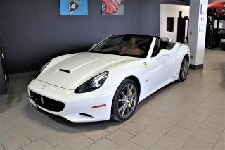 <p>2013 FERRARI CALIFORNIA 30TH...MSRP 300K!  WHITE WITH ELEGANT CUIO INT WITH WHITE PIPING/STITCHING. A PERFECT EXAMPLE OF THE PRANCING HORSE LEGACY..USER FRIENDLY, LUXURIOUS AND RELIABLE! ACCIDENT FREE, FULL SERVICE HISTORY, COMPLETE WITH LUXURY AND SPORT OPTIONS.  PLEASE CALL ME TO DISCUSS AND ARRANGE A VIEWING. THANK YOU. VITO</p>