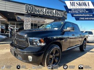 This RAM 1500 Classic SLT, with a 3.6L Pentastar V-6 engine engine, features a 8-speed automatic transmission, and generates 23 highway/16 city L/100km. Find this vehicle with only 20 kilometers!  RAM 1500 Classic SLT Options: This RAM 1500 Classic SLT offers a multitude of options. Technology options include: 1 LCD Monitor In The Front, AM/FM/Satellite w/Seek-Scan, Clock, Voice Activation, Radio Data System and External Memory Control, GPS Antenna Input, Radio: Uconnect 3 w/5 Display, grated Voice Command w/Bluetooth.  Safety options include Tailgate/Rear Door Lock Included w/Power Door Locks, Variable Intermittent Wipers, 1 LCD Monitor In The Front, Power Door Locks w/Autolock Feature, Airbag Occupancy Sensor.  Visit Us: Find this RAM 1500 Classic SLT at Muskoka Chrysler today. We are conveniently located at 380 Ecclestone Dr Bracebridge ON P1L1R1. Muskoka Chrysler has been serving our local community for over 40 years. We take pride in giving back to the community while providing the best customer service. We appreciate each and opportunity we have to serve you, not as a customer but as a friend