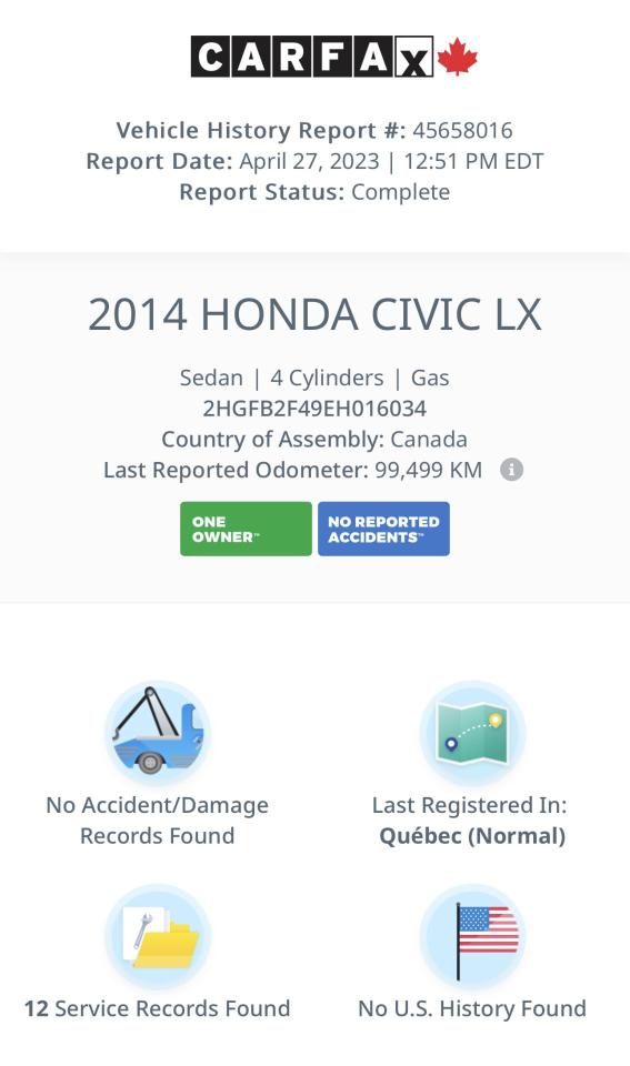 2014 Honda Civic LX Photo2