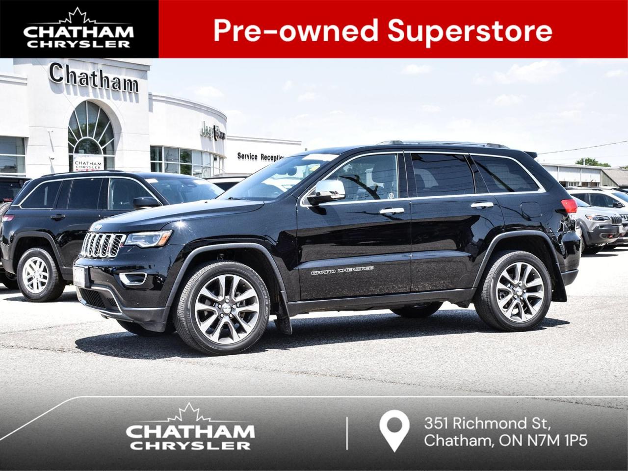 Used 2018 Jeep Grand Cherokee Limited LIMITED NAVIGATION SUNROOF for sale in Chatham, ON