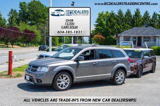 <div class=form-group>                                            <p>Loaded R/T All-Wheel Drive Dodge Journey with Leather Heated Power Seats, Climate Control Air Conditioning, Alloy Wheels, Reverse Camera, Bluetooth and more!</p>                                        </div>                                        <br>                                        <div class=form-group>                                            <p>                                                </p><p>Excellent, Affordable Lubrico Warranty Options Available on ALL Vehicles!</p><p>604-585-1831</p><p>All Vehicles are Safety Inspected by a 3rd Party Inspection Service. <br> <br>We speak English, French, German, Punjabi, Hindi and Urdu Language! </p><p><br>We are proud to have sold over 14,500 vehicles to our customers throughout B.C.<br> <br>What Makes Us Different? <br>All of our vehicles have been sent to us from new car dealerships. They are all trade-ins and we are a large remarketing centre for the lower mainland new car dealerships. We do not purchase vehicles at auctions or from private sales. <br> <br>Administration Fee of $375<br> <br>Disclaimer: <br>Vehicle options are inputted from a VIN decoder. As we make our best effort to ensure all details are accurate we can not guarantee the information that is decoded from the VIN. Please verify any options before purchasing the vehicle. <br> <br>B.C. Dealers Trade-In Centre <br>14458 104th Ave. <br>Surrey, BC <br>V3R1L9 <br>DL# 26220 <br> <br>(604) 585-1831</p>                                            <p></p>                                        </div>                                     <p><br></p><p>Excellent, Affordable Lubrico Warranty Options Available on ALL Vehicles!</p><p><span style=background-color: rgba(var(--bs-white-rgb),var(--bs-bg-opacity)); color: var(--bs-body-color); font-family: open-sans, -apple-system, BlinkMacSystemFont, "Segoe UI", Roboto, Oxygen, Ubuntu, Cantarell, "Fira Sans", "Droid Sans", "Helvetica Neue", sans-serif; font-size: var(--bs-body-font-size); font-weight: var(--bs-body-font-weight); text-align: var(--bs-body-text-align);>All Vehicles are Safety Inspected by a 3rd Party Inspection Service. </span><br><br>We speak English, French, German, Punjabi, Hindi and Urdu Language! </p><p><br>We are proud to have sold over 14,500 vehicles to our customers throughout B.C. </p><p><br>What Makes Us Different? <br>All of our vehicles have been sent to us from new car dealerships. They are all trade-ins and we are a large remarketing centre for the lower mainland new car dealerships. We do not purchase vehicles at auctions or from private sales. <br> <br>Administration Fee of $375<br> <br>Disclaimer: <br>Vehicle options are inputted from a VIN decoder. As we make our best effort to ensure all details are accurate we can not guarantee the information that is decoded from the VIN. Please verify any options before purchasing the vehicle. <br> <br>B.C. Dealers Trade-In Centre <br>14458 104th Ave. <br>Surrey, BC <br>V3R1L9 <br>DL# 26220</p><p> <br> </p><p>6-0-4-5-8-5-1-8-3-1<span id=jodit-selection_marker_1715031292914_8639568369688433 data-jodit-selection_marker=start style=line-height: 0; display: none;></span></p>