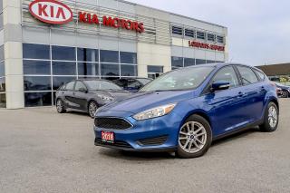 Recent Arrival! Blue 2018 Ford Focus SE FWD 6-Speed Automatic with Powershift I4<br /><br />Air Conditioning, Alloy wheels, Cloth Bucket Seats, Compass, Electronic Stability Control, Exterior Parking Camera Rear, Front Bucket Seats, Fully automatic headlights, Heated Exterior Mirrors, Heated Front Seats, Leather-Wrapped Steering Wheel, Low tire pressure warning, Outside temperature display, Panic alarm, Power door mirrors, Power windows, Radio: AM/FM/MP3, Rear window defroster, Remote keyless entry, SiriusXM Radio, Speed control, Split folding rear seat, Spoiler, Steering wheel mounted audio controls, SYNC Communications & Entertainment System, Telescoping steering wheel, Tilt steering wheel, Wheels: 16" Sparkle Silver Painted Aluminum. Sale Price is Plus 13% HST, Financing Available OAC (On Approved Credit).