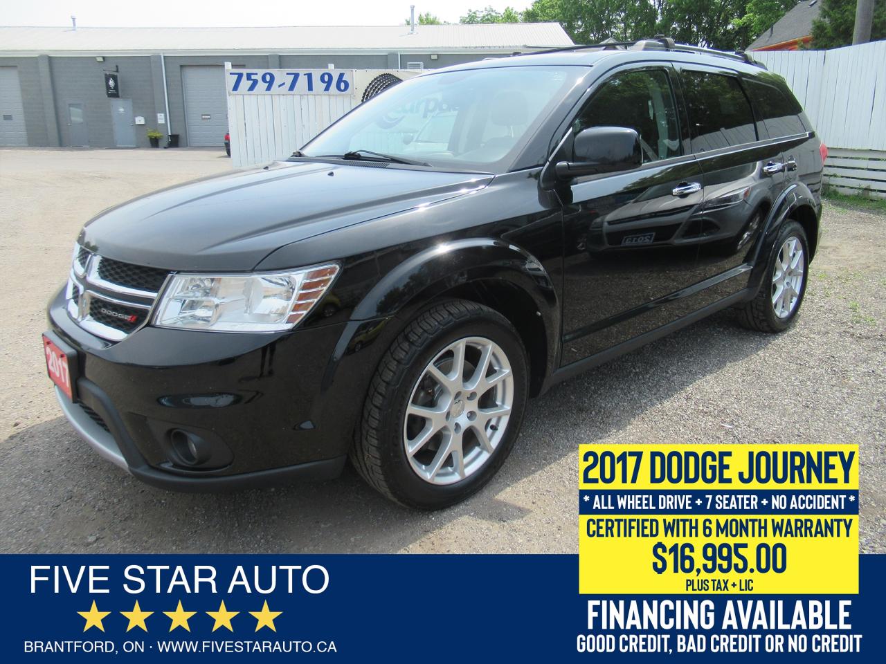 2017 Dodge Journey GT AWD *No Accidents* Certified w/ 6 Mth Warranty
