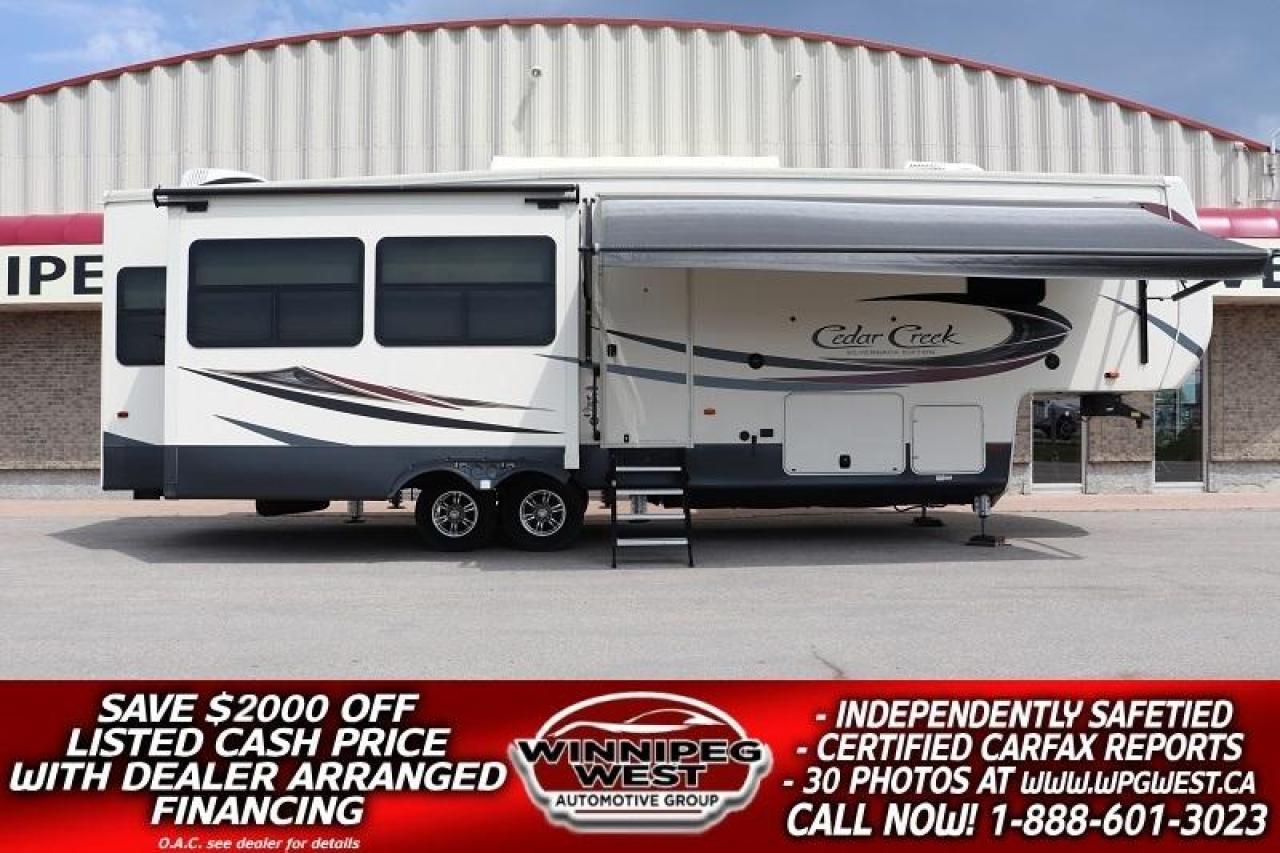 Used 2020 Forest River Cedar Creek Silverback Edition 31IK 35FT 3 SLIDE REAR LOUNGE, RESIDENTIAL FINISH! for sale in Headingley, MB