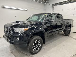 LIFTED TRD SPORT DOUBLE CAB W/ 4X4, NAVIGATION, PRE-COLLISION, LANE DEPARTURE ALERT, ADAPTIVE CRUISE CONTROL, BACKUP CAMERA, HEATED SEATS AND 17-IN ALLOYS!! Keyless entry w/ push start, 6-foot box w/ bedliner, dual-zone climate control, bedliner, tow package, full power group incl. power seat, garage door opener, auto headlights w/ auto highbeams, bed AC outlet and Sirius XM!