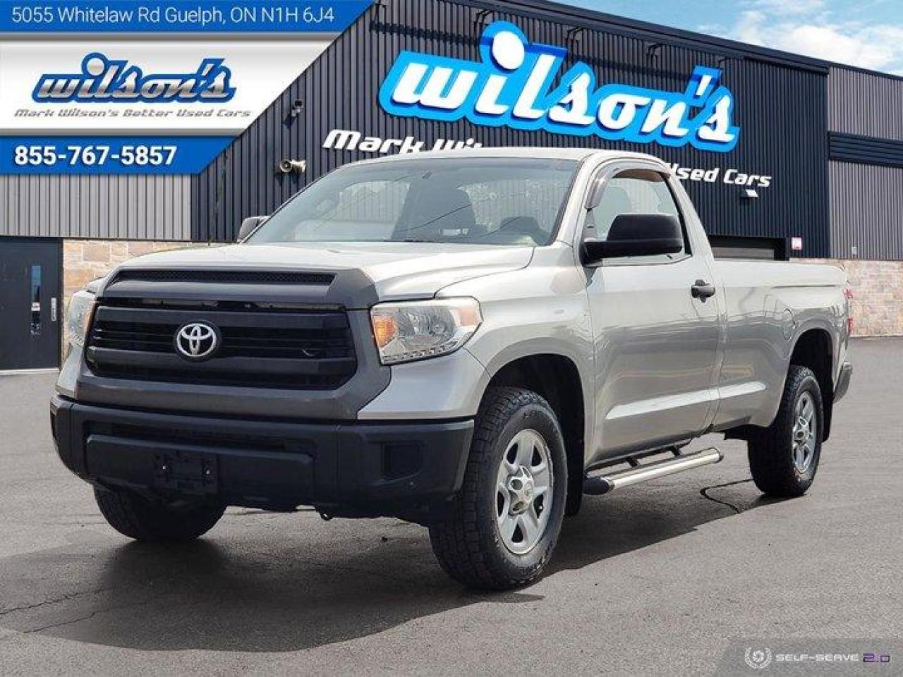 Used 2014 Toyota Tundra SR Reg Cab Long Box, 5.7L V8, A/C, Rear Camera, Bluetooth, Side Steps, Box Liner & more! for sale in Guelph, ON