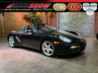 <strong>*** IMMACULATE LOW MILEAGE BOXSTER S!!  POWER CONVERTIBLE TOP!! *** CENTER EXIT CHROME EXHAUST, POWER SPOILER, SIDE INTAKES!! *** HEATED BLACK LEATHER INTERIOR, POWER RETRACTABLE SPOILER!! *** 280 HP LIGHTWEIGHT ROCKET</strong>!!!  What can you expect out of this triple-black Boxster S? Well, for starters, Pedigree Porsche <strong>MID-ENGINE</strong> handling and a stout 0-60MPH jump in just 5.2 Seconds!!!  This gorgeous sporty convertible is sure to impress!! Porsche cars of the mid-late 2000s sport a timeless design, excellent build quality and awesome overall performance. If youre looking for an eye-catching status symbol of a sports car, look no further. This beauty is optioned up with <strong>HEATED SEATS</strong>......Porsche Embossed Black <strong>LEATHER INTERIOR</strong>......Power Convertible Top......<strong>S PACKAGE </strong>(Upgraded 3.2L Boxer Engine & Upgraded Performance Brakes!)......<strong>CROSS DRILLED BRAKE ROTORS</strong>......Red Porsche Performance Calipers......Headlight Washers......<strong>POWER RETRACTABLE SPOILER</strong>......Leather Wrapped 3-Spoke Steering Wheel......<strong>FRONT & REAR STORAGE COMPARTMENTS</strong>......Side Engine Intakes......<strong>CENTER EXIT EXHAUST</strong>......Traction & Stability Control (PASM)......AM/FM Radio......<strong>CD PLAYER</strong>......Air Conditioning......Power Convenience Package (Windows, Locks, Mirrors)......and 5-Spoke <b>ALLOY RIMS</b>!<br /><br />This triple-Black Porsche Boxster S comes with all original Books & Manuals and two sets of Keys & Fobs. Low km (only 71,000!!). <strong>SAVE $1,800, </strong>was $36,800. Now sale priced at just $34,800 with Financing & Extended Warranty available!<br /><br /><br />Will accept trades. Please call (204)560-6287 or View at 3165 McGillivray Blvd. (Conveniently located two minutes West from Costco at corner of Kenaston and McGillivray Blvd.)<br /><br />In addition to this please view our complete inventory of used <a href=\https://www.autoshowwinnipeg.com/used-trucks-winnipeg/\>trucks</a>, used <a href=\https://www.autoshowwinnipeg.com/used-cars-winnipeg/\>SUVs</a>, used <a href=\https://www.autoshowwinnipeg.com/used-cars-winnipeg/\>Vans</a>, used <a href=\https://www.autoshowwinnipeg.com/new-used-rvs-winnipeg/\>RVs</a>, and used <a href=\https://www.autoshowwinnipeg.com/used-cars-winnipeg/\>Cars</a> in Winnipeg on our website: <a href=\https://www.autoshowwinnipeg.com/\>WWW.AUTOSHOWWINNIPEG.COM</a><br /><br />Complete comprehensive warranty is available for this vehicle. Please ask for warranty option details. All advertised prices and payments plus taxes (where applicable).<br /><br />Winnipeg, MB - Manitoba Dealer Permit # 4908