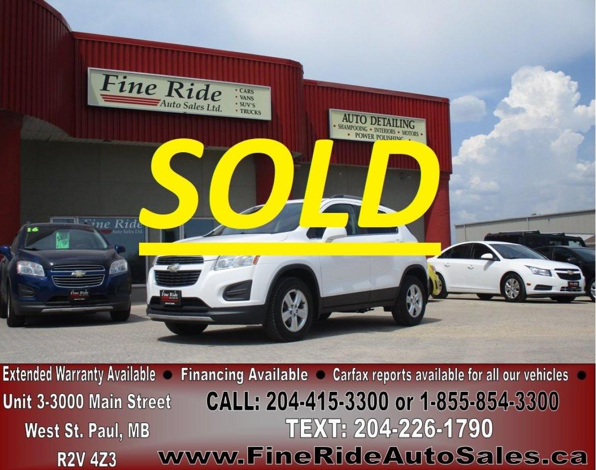 Used 2014 Chevrolet Trax LT for sale in West Saint Paul, MB