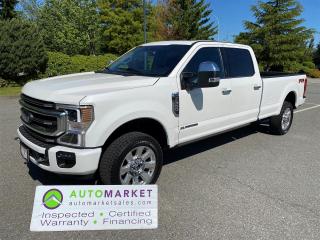 Used 2020 Ford F-350 PLATINUM, 8' BOX, CREW, 6.7 DIESEL, INSP'D, WARR, BCAA MEMBERSHIP! for sale in Surrey, BC