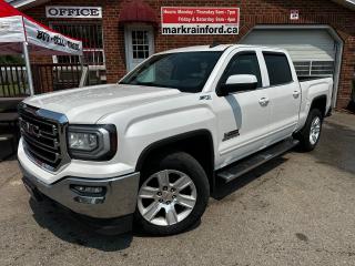 <p>Gorgeous GMC Sierra 1500 from Kingston, ON! This Kodiak Z71 Crew Cab model comes loaded up with great options inside and out and is sure to turn heads at any job site or boat launch! The exterior looks great with its pearly White paint and factory alloy wheels, featuring keyless entry, remote start, automatic headlights, foglights, front tow hooks, a trailer hitch, chromed running boards, and bumpers, sliding rear glass, GMC Factory bedliner, tinted privacy glass, window guards, Kodiak badging, and a powerful 5.3L V8 with 4x4 and automatic transmission! The interior is comfortable and spacious with heated cloth power-adjustable front seats with lumbar support for both driver and front passenger, power door locks, windows, and mirrors, electronic 4x4 selection, integrated trailer brake controller, a leather-wrapped steering wheel with audio and cruise controls, power adjustable drivers pedals, touch screen AM/FM/XM Satellite HD radio with Bluetooth, Apple CarPlay, Rearview Camera and CD player, Dual-Zone A/C climate control with front and rear window defrost settings, parking sensors, wireless console charger, USB/AUX/12V accessory ports and more! Tow your toys or put this Truck to work, it will look good doing anything!</p><p> </p><p>Carfax Claims Free!</p><p> </p><p>Call (905) 623-2906</p><p> </p><p>Text Ryan: (905) 429-9680 or Email: ryan@markrainford.ca</p><p> </p><p>Text Mark: (905) 431-0966 or Email: mark@markrainford.ca</p>