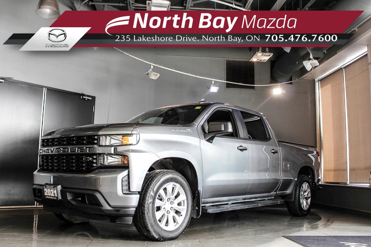 Used 2021 Chevrolet Silverado 1500 Custom 4X4 - Tonneau Cover - Captain's Chair - Android Auto and Apple Carplay for sale in North Bay, ON