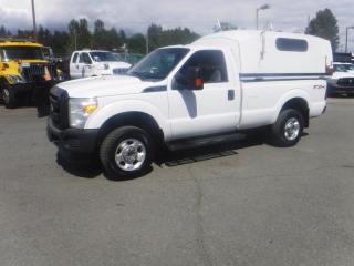 2011 Ford F-350 SD XL 4WD with Work Canopy,  6.2L V8 OHV 16V engine, 8 cylinder, 2 door, automatic, 4WD, 4-Wheel ABS, cruise control, AM/FM radio, power door locks, power windows, power mirrors, white exterior, black interior, cloth. $6800 service completed on June 9 2023 including brake service (4 brand new tires) $12,860.00 plus $375 processing fee, $13,235.00 total payment obligation before taxes.  Listing report, warranty, contract commitment cancellation fee, financing available on approved credit (some limitations and exceptions may apply). All above specifications and information is considered to be accurate but is not guaranteed and no opinion or advice is given as to whether this item should be purchased. We do not allow test drives due to theft, fraud and acts of vandalism. Instead we provide the following benefits: Complimentary Warranty (with options to extend), Limited Money Back Satisfaction Guarantee on Fully Completed Contracts, Contract Commitment Cancellation, and an Open-Ended Sell-Back Option. Ask seller for details or call 604-522-REPO(7376) to confirm listing availability.
