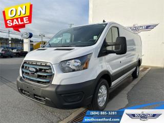 <b>Rear View Camera, Reverse Sensing System, Sync 4, Aluminum Wheels, Long-Arm Power Mirrors!</b><br> <br>   With a strong focus on versatility and capability, this all electric E-Transit is sure to be a great fit for your business. <br> <br>Leading the charge, this all electric Ford E-Transit was designed with efficiency, versatility, and ensures that you have the perfect tool for any job. With optimum daily range, this electic van allows your business to increase productivity without increasing your Co2 output. Whether you need to haul, tow, carry, or deliver, this Ford E-Transit is ready, willing and able to get it done right.<br> <br> This oxford white van  has a single speed transmission and is powered by a  ELECTRIC MOTOR engine. This vehicle has been upgraded with the following features: Rear View Camera, Reverse Sensing System, Sync 4, Aluminum Wheels, Long-arm Power Mirrors, Cruise Control. <br><br> View the original window sticker for this vehicle with this url <b><a href=http://www.windowsticker.forddirect.com/windowsticker.pdf?vin=1FTBW1YK1PKB55769 target=_blank>http://www.windowsticker.forddirect.com/windowsticker.pdf?vin=1FTBW1YK1PKB55769</a></b>.<br> <br>To apply right now for financing use this link : <a href=https://www.southcoastford.com/financing/ target=_blank>https://www.southcoastford.com/financing/</a><br><br> <br/> Weve discounted this vehicle $3500.    7.99% financing for 72 months. <br> Buy this vehicle now for the lowest bi-weekly payment of <b>$594.72</b> with $0 down for 72 months @ 7.99% APR O.A.C. ( Plus applicable taxes -  $595 Administration Fee included    / Total Obligation of $92776  ).  Incentives expire 2024-04-30.  See dealer for details. <br> <br>Call South Coast Ford Sales or come visit us in person. Were convenient to Sechelt, BC and located at 5606 Wharf Avenue. and look forward to helping you with your automotive needs. <br><br> Come by and check out our fleet of 20+ used cars and trucks and 100+ new cars and trucks for sale in Sechelt.  o~o