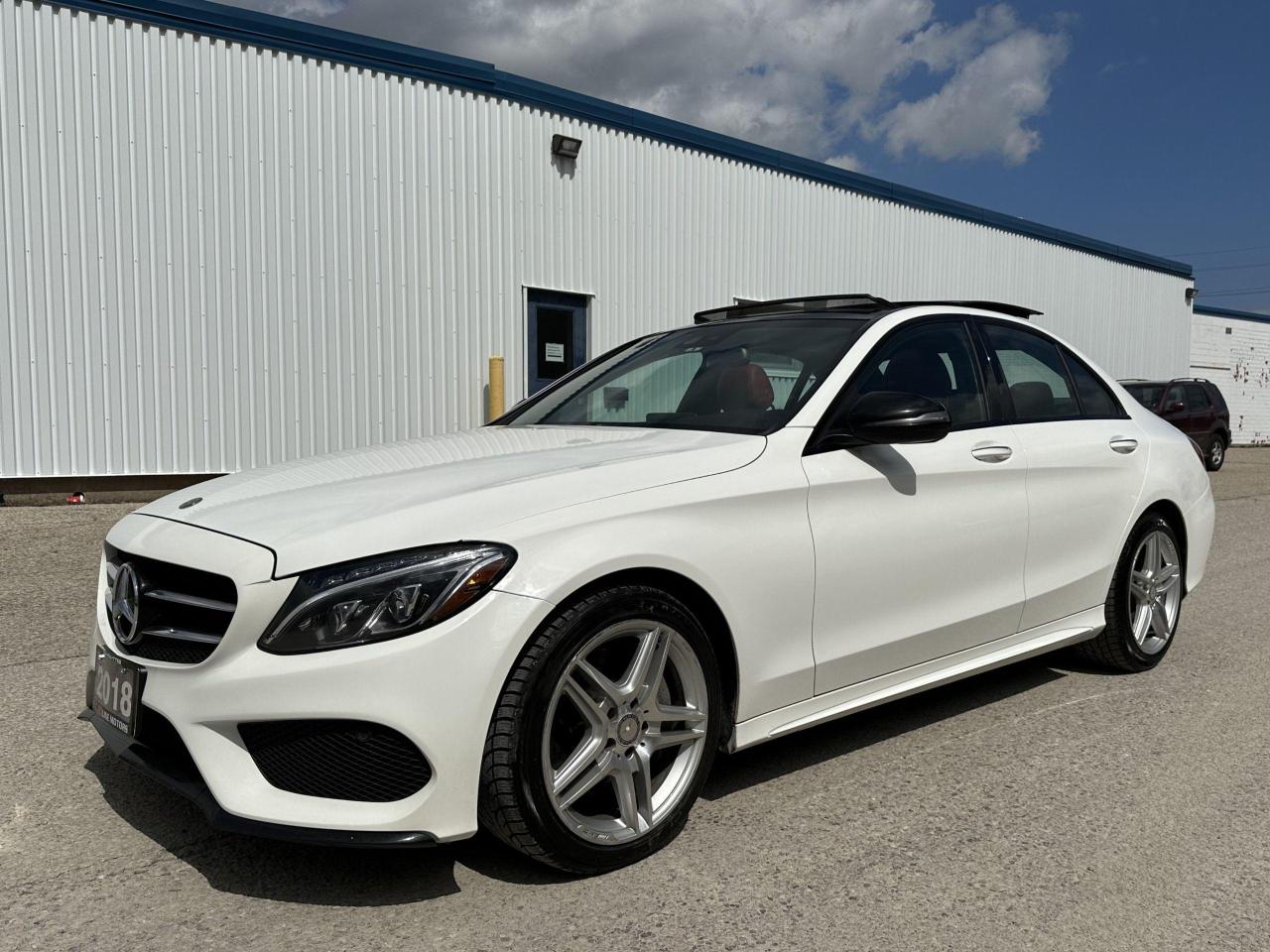 Used 2018 Mercedes-Benz C-Class C 300 4MATIC AMG Package Navi Camera Red Leather for sale in Kitchener, ON