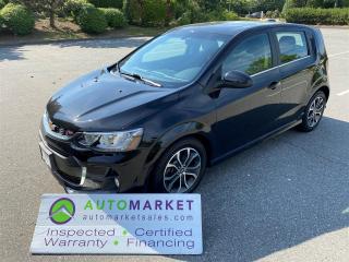 Used 2017 Chevrolet Sonic RS TURBO, SUNROOF, CARPLAY, FINANCE, WARRANTY, INSPECTED, & BCAA MEMBERSHIP! for sale in Surrey, BC