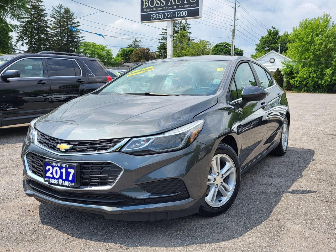 <p><span style=font-family: Segoe UI, sans-serif; font-size: 18px;>***TWO SETS OF TIRES INCLUDING BRAND NEW ALL SEASONS ON ALLOYS AND WINTER TIRES ON STEEL RIMS***EXCELLENT CONDITION GRAY ON BLACK CHEVROLET HATCHBACK W/ EXCELLENT MILEAGE, EQUIPPED W/ THE VERY FUEL EFFICIENT 4 CYLINDER 1.4L ECOTECH TURBO ENGINE, LOADED W/ REAR-VIEW CAMERA w/ PARK ASSIST SENSORS, HEATED SEATS, UPGRADED PREMIUM BOSE SPEAKER SYSTEM, APPLE AND ANDROID CAR PLAY, POWER MOONROOF, PUSH BUTTON START, FACTORY REMOTE CAR START, BLUETOOTH CONNECTION, ON-STAR ASSIST, POWER LOCKS/WINDOWS AND MIRRORS, KEYLESS/PROXIMITY ENTRY, CRUISE CONTROL, AUTOMATIC HEADLIGHTS, AIR CONDITIONING, WARRANTIES AND MORE! This vehicle comes certified with all-in pricing excluding HST tax and licensing. Also included is a complimentary 36 days complete coverage safety and powertrain warranty, and one year limited powertrain warranty. Please visit our website at www.bossauto.ca today!</span></p>