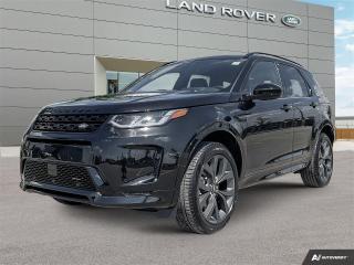 Package Options & Features:

Santorini Black
Tow Hitch Receiver
Head-up Display
Heated Windscreen
Fixed Panoramic Roof 
Black Roof Rails 
Heated Rear Seats 
Hand Over Pack
Discovery Sport Protection Pack
DEFA Battery Charger and Pan Heater
Glass Armor
*Current Service courtesy Vehicle, demo savings already applied!

At Land Rover Winnipeg, we pride ourselves on providing a quality new vehicle as well as a first-class purchase experience. Exclusive to Your New Purchase with Land Rover Winnipeg:

- Exclusive access to on-brand loaners and rental vehicles for your scheduled service appointments
- Land Rover Valet concierge pick-up service to make your servicing needs easy and convenient
- Complimentary washes with your service appointments
- A state of the art facility with full coffee service and amenities while you visit
- Land Rover trained technicians who care about ensuring the longevity of your vehicle

Looking for something specific that we dont currently have in our new or pre-owned inventory? Let us find it for you!

Dealer Permit #0112
Dealer permit #0112