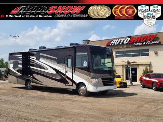 <strong>*** LOW KM CLASS A MOTORHOME, AUTO LEVELING, 37 FOOTER W/ 2X SLIDE OUTS! *** ONAN GENERATOR + 3 FLAT SCREEN TVS + WINTER STORAGE COVER!! *** DUAL A/C + 1.5 BATHROOMS + SIDE CAMERAS + FIREPLACE!!! *** </strong>An absolutely stunning unit, sparingly used, lovingly maintained. Selling due to having grandkids, and spending less time traveling. The ultimate way to travel, snowbird in the Winter, or explore our great continent. You will swear you are at luxury hotel, but one where all of your comforts are always within reach!  Optioned with so many features like <strong>ONAN 5500 GENERATOR</strong>......<strong>NAVIGATION </strong>System......<strong>AUTO LEVELING </strong>(With a push of a button it will make itself level, no need to pull out the hand level!)......<strong>Dual 13,500 A/C </strong>Units (keeps it just the right temperature on those hot days!)......<strong>3 Flat Screen TVS</strong> (1 on the outside, 1 in the living room & 1 in the master bedroom)......<strong>SOLAR POWER PACKAGE</strong>......Electric <strong>FIREPLACE</strong>......1.5 Bathrooms (You get your own private full bath as an en suite, the perfect setup)......Rear & Side Cameras (So good for safety and getting it into tight places!)......Power Awning......Winter Storage Tarp (Helps keep it looking immaculate)......So Much Basement Storage......Beautiful Wood Cabinetry Throughout......Stunning Marbled Flooring......Upgraded<strong> 30,000 BTU Furnace</strong>......<strong>Water Filtration System</strong>......Power Sunshades......3 Way Stainless Steel Fridge (Runs off AC, DC & Gas)......Stainless Steel 3 Burner Stove w/ Oven, Countertop Cover & Overhead Exhaust Fan......<strong>Stainless Steel Dual Basin Sink</strong> w/ High Rise Faucet......Stainless Steel Microwave......Large Booth Style Dinette......Section Couch w/ Retractable Seat & Hide-a-bed......Massive Shower In <strong>En Suite Bathroom w/ Skylight</strong>......<strong>Porcelain Toilets</strong>......Private Master Bedroom w/ Storage Everywhere......<strong>Excellent Western History</strong>......Fibreglass Siding......Massive Propane Tank......Tow Hitch......Rear Ladder w/ Walkable Roof......Black Water Flush......Foglights......<strong>2 HUGE SLIDES!!</strong>......37 Feet Long......Sleeps 6......Powerful<strong> V10 6.8L Engine</strong> putting out 457 Ft-Lbs of torque......and 19 Inch Alloy Wheels<br /><br />This comes with a tarp to cover the motorhome.  Sacrifice priced at $118,800! Extended warranty and attractive financing options available.<br /><br /><br />Will accept trades. Please call (204)560-6287 or View at 3165 McGillivray Blvd. (Conveniently located two minutes West from Costco at corner of Kenaston and McGillivray Blvd.)<br /><br />In addition to this please view our complete inventory of used <a href=\https://www.autoshowwinnipeg.com/used-trucks-winnipeg/\>trucks</a>, used <a href=\https://www.autoshowwinnipeg.com/used-cars-winnipeg/\>SUVs</a>, used <a href=\https://www.autoshowwinnipeg.com/used-cars-winnipeg/\>Vans</a>, used <a href=\https://www.autoshowwinnipeg.com/new-used-rvs-winnipeg/\>RVs</a>, and used <a href=\https://www.autoshowwinnipeg.com/used-cars-winnipeg/\>Cars</a> in Winnipeg on our website: <a href=\https://www.autoshowwinnipeg.com/\>WWW.AUTOSHOWWINNIPEG.COM</a><br /><br />Complete comprehensive warranty is available for this vehicle. Please ask for warranty option details. All advertised prices and payments plus taxes (where applicable).<br /><br />Winnipeg, MB - Manitoba Dealer Permit # 4908