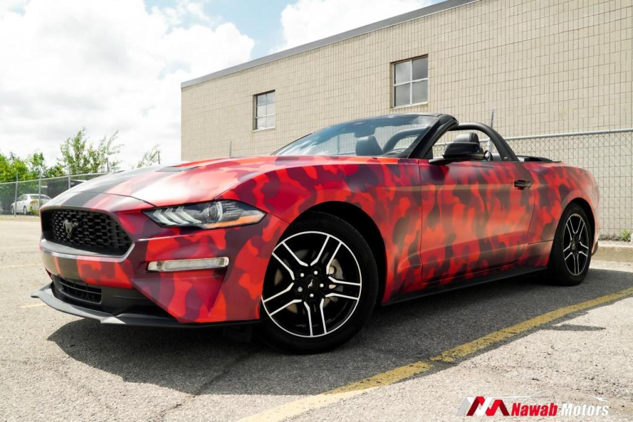2021 Ford Mustang ECOBOOST FASTBACK|RED CAMOUFLAGE WRAP|LEATHER INTERIOR| Photo2