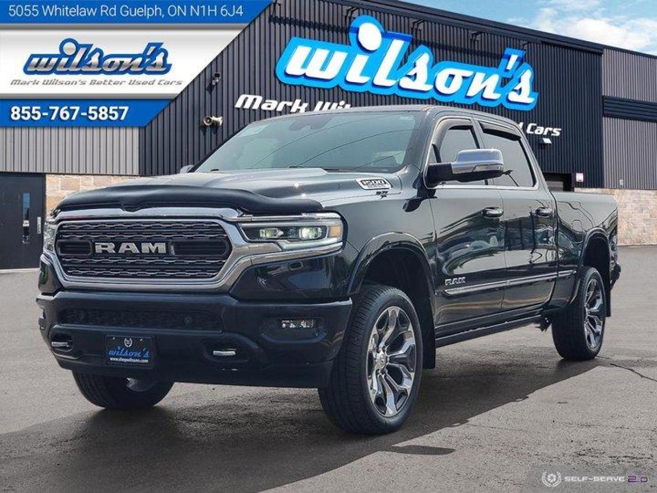 Used 2019 RAM 1500 Limited Crew Hemi 4X4, Leather, Pano Roof, 12