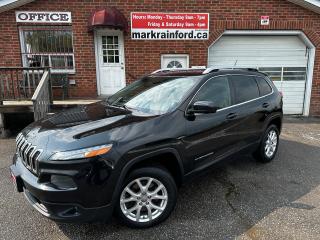 <p>Super-Clean Jeep Cherokee from Kingston, ON! This North 4x4 model comes with great options inside and out and looks fantastic in its Black paint. The exterior features keyless entry, headlights, foglights, tinted privacy glass, a sleek rear spoiler, roof rack rails, and factory alloy wheels, a peppy 2.4L 4-cylinder motor, and 4x4 system! The interior is clean and comfortable with cloth seating for all occupants, power door locks, windows, and mirrors, a leather-wrapped steering wheel with audio and cruise controls, an easy-to-read and use gauge cluster, central touch screen AM/FM/XM Satellite radio with Bluetooth, Compass, and MP3 capabilities, A/C climate control, front, and rear window defrost settings, 4x4 drive mode selection, USB/AUX/SD/12V accessory ports and more!</p><p> </p><p>Carfax Claims Free!</p><p> </p><p>Call (905) 623-2906</p><p> </p><p>Text Ryan: (905) 429-9680 or Email: ryan@markrainford.ca</p><p> </p><p>Text Mark: (905) 431-0966 or Email: mark@markrainford.ca</p>