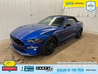 
 This 2022 Ford Mustang GT Premium is equipped with luxury car-level features. ENGINE: 5.0L TI-VCT V8  -inc: Port Fueled Direct Injection (PFDI) (STD), Compass, Fixed Rear Window w/Defroster, Wheels: 18 x 8 Machined-Face Aluminum -inc: high-gloss ebony black-painted pockets. 
 
These Packages Will Make Your Ford Mustang GT Premium The Envy of Your Friends 
 Wheels w/Locks, Trunk Rear Cargo Access, Transmission: 6-Speed Manual -inc: dual mass flywheel, twin disc clutch and rev matching, Tires: 235/50R18 BSW All-Season, Tire Specific Low Tire Pressure Warning, Tire mobility kit, SYNC 3 Communications & Entertainment System -inc: enhanced voice recognition, 8 LCD capacitive touchscreen in centre stack w/swipe capability, AppLink, 911 Assist, Apple CarPlay and Android Auto compatibility and 2 smart-charging USB ports, Streaming Audio, Speed Sensitive Rain Detecting Variable Intermittent Wipers, SiriusXM Radio -inc: 3-month prepaid subscription, Side Impact Beams, Securilock Anti-Theft Ignition (pats) Immobilizer, Seats w/Leatherette Back Material, Remote Keyless Entry w/Integrated Key Transmitter, Illuminated Entry, Illuminated Ignition Switch and Panic Button, Regenerative Alternator, Redundant Digital Speedometer, Rear-Wheel Drive, Rear Parking Sensors, Radio: AM/FM/MP3 Audio System -inc: 9-speaker sound system w/amplifier, Radio w/Seek-Scan, Clock, Speed Compensated Volume Control, Aux Audio Input Jack, Steering Wheel Controls and Radio Data System. 


THE SUPER DAVES ADVANTAGE
 
BUY REMOTE - No need to visit the dealership. Through email, text, or a phone call, you can complete the purchase of your next vehicle all without leaving your house!
 
DELIVERED TO YOUR DOOR - Your new car, delivered straight to your door! When buying your car with Super Daves, well arrange a fast and secure delivery. Just pick a time that works for you and well bring you your new wheels!
 
PEACE OF MIND WARRANTY - Every vehicle we sell comes backed with a warranty so you can drive with confidence.
 
EXTENDED COVERAGE - Get added protection on your new car and drive confidently with our selection of competitively priced extended warranties.
 
WE ACCEPT TRADES - We’ll accept your trade for top dollar! We’ll assess your trade in with a few quick questions and offer a guaranteed value for your ride. We’ll even come pick up your trade when we deliver your new car.
 
SUPER CERTIFIED INSPECTION - Every vehicle undergoes an extensive 120 point inspection, that ensure you get a safe, high quality used vehicle every time.
 
FREE CARFAX VEHICLE HISTORY REPORT - If youre buying used, its important to know your cars history. Thats why we provide a free vehicle history report that lists any accidents, prior defects, and other important information that may be useful to you in your decision.
 
METICULOUSLY DETAILED – Buying used doesn’t mean buying grubby. We want your car to shine and sparkle when it arrives to you. Our professional team of detailers will have your new-to-you ride looking new car fresh.
 
(Please note that we make all attempt to verify equipment, trim levels, options, accessories, kilometers and price listed in our ads however we make no guarantees regarding the accuracy of these ads online. Features are populated by VIN decoder from manufacturers original specifications. Some equipment such as wheels and wheels sizes, along with other equipment or features may have changed or may not be present. We do not guarantee a vehicle manual, manuals can be typically found online in the rare event the vehicle does not have one. Please verify all listed information with our dealership in person before purchase. The sale price does not include any ongoing subscription based services such as Satellite Radio. Any software or hardware updates needed to run any of these systems would also be the responsibility of the client. All listed payments are OAC which means On Approved Credit and are estimated without taxes and fees as these may vary from deal to deal, taxes and fees are extra. As these payments are based off our lenders best offering they may be subject to change without notice. Please ensure this vehicle is ready to be viewed at the dealership by making an appointment with our sales staff. We cannot guarantee this vehicle will be on premises and ready for viewing unless and appointment has been made.)
