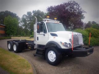 2012 International 7400, Flat Deck Diesel Air Brakes, 7.6L L6 DIESEL engine, 6X4, air conditioning, power door locks, power windows, ac, power mirrors, Rexroth hydraulic controller, air suspension,  white exterior, grey interior.Measurements:  Front wheel to first rear 15.7ft, Front wheel to rear wheel 20.3ft (All measurements are deemed to be true but are not guaranteed). Certificate and Decal Valid to December 2023. $32,790.00 plus $375 processing fee, $33,165.00 total payment obligation before taxes.  Listing report, warranty, contract commitment cancellation fee, financing available on approved credit (some limitations and exceptions may apply). All above specifications and information is considered to be accurate but is not guaranteed and no opinion or advice is given as to whether this item should be purchased. We do not allow test drives due to theft, fraud and acts of vandalism. Instead we provide the following benefits: Complimentary Warranty (with options to extend), Limited Money Back Satisfaction Guarantee on Fully Completed Contracts, Contract Commitment Cancellation, and an Open-Ended Sell-Back Option. Ask seller for details or call 604-522-REPO(7376) to confirm listing availability.