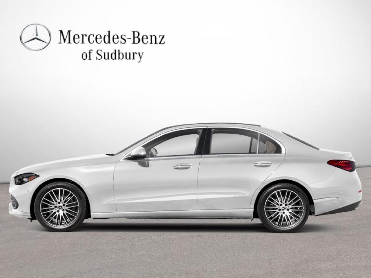 <b>Certified, Intelligent Drive Package, Premium Plus Package, Night Package, SiriusXM, Leather Seats!</b><br> <br> Check out our wide selection of <b>NEW</b> and <b>PRE-OWNED</b> vehicles today!<br> <br>   Elegant and classy, this 2023 C-Class provides a luxurious driving experience in any environment. This  2023 Mercedes-Benz C-Class is for sale today in Sudbury. <br> <br>This 2023 Mercedes-Benz C-Class remains exceptional in every sense of the word. It has beautiful and bold exterior lines, with a luxurious yet simplistic interior that offers nothing but the best of materials. When you immerse yourself behind the wheel of this gorgeous automobile, youll find an abundance of standard luxuries that highlight its athletically elegant body and refined interior. This  sedan has 6,194 kms and is a Certified Pre-Owned vehicle. Its  polar white in colour  . It has an automatic transmission and is powered by a  2.0L I4 16V GDI DOHC Turbo engine.  And its got a certified used vehicle warranty for added peace of mind. <br> <br> Our C-Classs trim level is C 300 4MATIC Sedan. This sleek C300 sedan rewards you with amazing standard features such as an express open/close dual panel sunroof, LED headlights, automatic ride control suspension, heated front seats with power adjustment, a Nappa leather-wrapped heated steering wheel, ARTICO synthetic leather upholstery, and voice-activated dual-zone climate control. Stay connected while on the road via an 11.9-inch infotainment screen powered by MBUX with Apple CarPlay, Android Auto, Mercedes Me Connect tracking, and mobile hotspot internet access. Safety features include active park assist with automated parking sensors, blind spot detection, active brake assist with autonomous emergency braking, forward collision mitigation, and driver monitoring alert. This vehicle has been upgraded with the following features: Intelligent Drive Package, Premium Plus Package, Night Package, Siriusxm, Leather Seats, Premium Package. <br> <br>To apply right now for financing use this link : <a href=https://www.mercedes-benz-sudbury.ca/finance/apply-for-financing/ target=_blank>https://www.mercedes-benz-sudbury.ca/finance/apply-for-financing/</a><br><br> <br/>This vehicle has been examined inside and outand under followed by a demanding road test. If deficiencies were found at any time during This Vehicle is Mercedes-Benz Star Certified! the process, they have been repaired, replaced or reconditioned using only genuine Mercedes-Benz parts. Tested by one of our fully trained technicians, a Mercedes-Benz Certified Pre-owned vehicle is only approved and qualifies for the Mercedes-Benz Star Certified Warranty when it meets mandatory inspection standards. How your Mercedes-Benz achieves Certified status. 166-point Inspection: - Engine Test - Fluids - Electrical Systems - Undercarriage/Drivetrain - Appearance Standards - Safety, Security and Solidity - On Road Evaluation.<br> <br/><br>Mercedes-Benz of Sudbury is conveniently located at 2091 Long Lake Road in Sudbury, Ontario. If you cant make it to us, we can accommodate you! Call us today to come in and see this vehicle!<br> Come by and check out our fleet of 20+ used cars and trucks and 50+ new cars and trucks for sale in Sudbury.  o~o