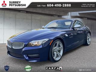 Dealer # 40045<div autocomment=true>Come test drive this 2011 BMW Z4 sDrive35is! <br /><br /> Rendered with stunning clarity and bold sophistication! This 2 door, 2 passenger convertible just recently passed the 50,000 kilometer mark! BMW prioritized practicality, efficiency, and style by including: power door mirrors and heated door mirrors, a power convertible roof, and 1-touch window functionality. Smooth gearshifts are achieved thanks to the 3 liter 6 cylinder engine, and for added security, dynamic Stability Control supplements the drivetrain. <br /><br /> Our sales staff will help you find the vehicle that youve been searching for. Wed be happy to answer any questions that you may have. Stop by our dealership or give us a call for more information. <br /><br /></div>At Surrey Mitsubishi all vehicles are inspected by factory trained technicians, professionally detailed, and come with Carfax report and lien report.Shop with confidence at Surrey Mitsubishi and see why we are greater Vancouvers number one car superstore! We take all trades and offer financing for everyone!  All prices are plus $695 prep fee, $159 wheel lock fee, $395 doc fee, $1495 finance fee or $695 Cash Admin Fee . All credit is cod. See Dealer for details.
