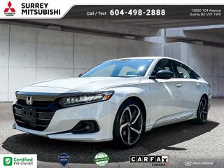 Dealer # 40045<div autocomment=true>What a great deal on this 2021 Honda! <br /><br /> Very clean and very well priced! This 4 door, 5 passenger sedan still has fewer than 70,000 kilometers! Honda prioritized comfort and style by including: heated steering wheel, power windows, and much more. Under the hood youll find a 4 cylinder engine with more than 170 horsepower, and for added security, dynamic Stability Control supplements the drivetrain. <br /><br /> Our sales reps are knowledgeable and professional. Theyll work with you to find the right vehicle at a price you can afford. Call now to schedule a test drive. <br /><br /></div>At Surrey Mitsubishi all vehicles are inspected by factory trained technicians, professionally detailed, and come with Carfax report and lien report.Shop with confidence at Surrey Mitsubishi and see why we are greater Vancouvers number one car superstore! We take all trades and offer financing for everyone!  All prices are plus $695 prep fee, $159 wheel lock fee, $395 doc fee, $1495 finance fee or $695 Cash Admin Fee . All credit is cod. See Dealer for details.