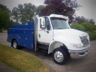 2012 International DuraStar 4300 Welding Truck with Air Brakes Diesel Dually, 6.4L V8 DIESEL engine, 2 door, automatic, 4X2, cruise control, air conditioning, AM/FM radio, power door locks, power windows, power mirrors, 8 storage compartments, white exterior, grey interior, cloth.  Wheelbase: 14 feet. Engine hours: 4,885 Certificate and Decal Valid to June 2024 $47,930.00 plus $375 processing fee, $48,305.00 total payment obligation before taxes.  Listing report, warranty, contract commitment cancellation fee, financing available on approved credit (some limitations and exceptions may apply). All above specifications and information is considered to be accurate but is not guaranteed and no opinion or advice is given as to whether this item should be purchased. We do not allow test drives due to theft, fraud and acts of vandalism. Instead we provide the following benefits: Complimentary Warranty (with options to extend), Limited Money Back Satisfaction Guarantee on Fully Completed Contracts, Contract Commitment Cancellation, and an Open-Ended Sell-Back Option. Ask seller for details or call 604-522-REPO(7376) to confirm listing availability.