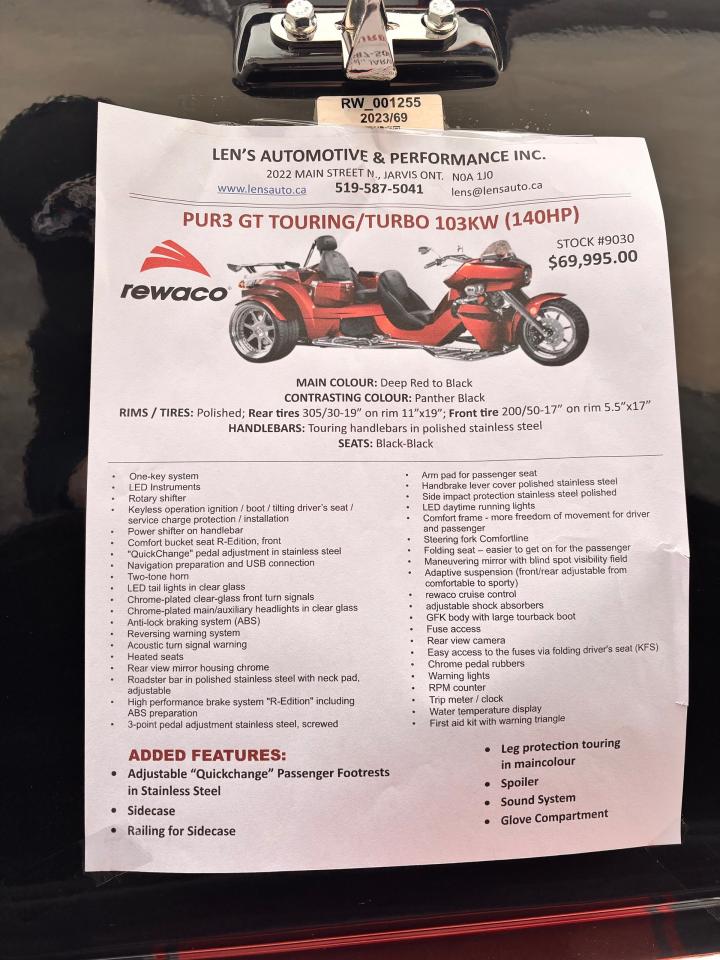 2023 Rewaco PUR3 GT Touring