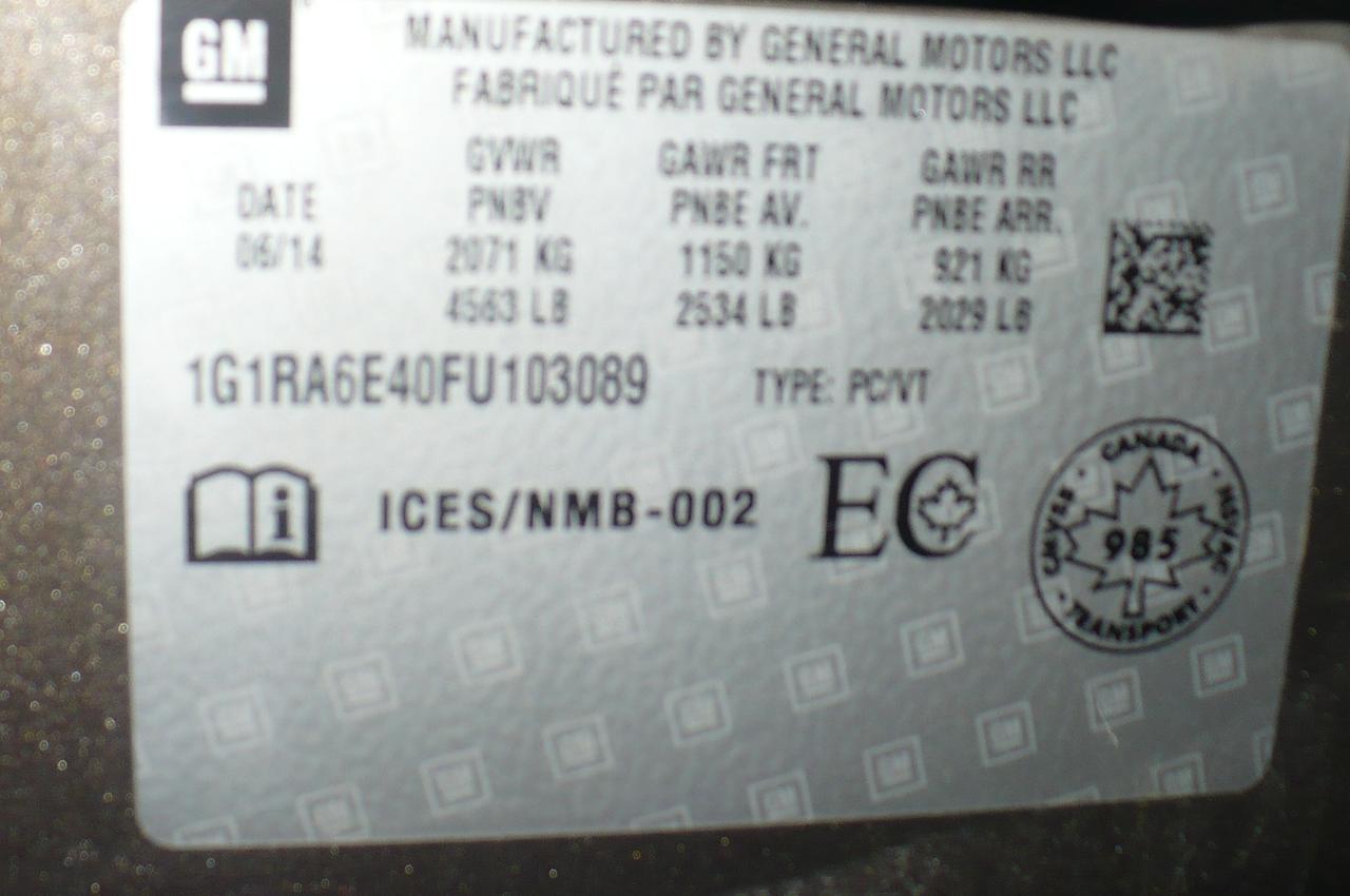 2015 Chevrolet Volt 5dr Hb Photo
