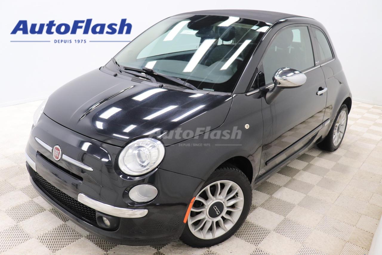 Used 2013 Fiat 500 LOUNGE, CONVERTIBLE, AUTOMATIQUE, CUIR for sale in Saint-Hubert, QC