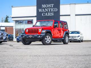<span style=font-size:14px;><span style=font-family:times new roman,times,serif;>This 2018 Jeep Wrangler Unlimited has a CLEAN CARFAX with no accidents and is also a Canadian (Ontario) lease return vehicle. High-value options included with this vehicle are; heated / power steering wheels, back up camera, touchscreen, heated seats, heated steering wheel, push button start, remote start, multi functional steering wheel, 17” alloy rims and fog lights, offering immense value.<br /><br /><strong>A used set of tires may also be available for purchase, please ask your sales representative for pricing.</strong><br /><br />Why buy from us? Most Wanted Cars is a place where customers send their family and friends. MWC offers the best financing options in Kitchener-Waterloo and the surrounding areas. Family-owned and operated, MWC has served customers since 1975 and is also DealerRater’s 2022 Provincial Winner for Used Car Dealers. MWC is also honoured to have an A+ standing on Better Business Bureau and a 4.8/5 customer satisfaction rating across all online platforms with over 1400 reviews. With two locations to serve you better, our inventory consists of over 150 used cars, trucks, vans, and SUVs. Our main office is located at 1620 King Street East, Kitchener, Ontario. Please call us at 519-772-3040 or visit our website at www.mostwantedcars.ca to check out our full inventory list and complete an easy online finance application to get exclusive online preferred rates. *Price listed is available to finance purchases only on approved credit. The price of the vehicle may differ from other forms of payment. Taxes and licensing are excluded from the price shown above*</span></span><br />