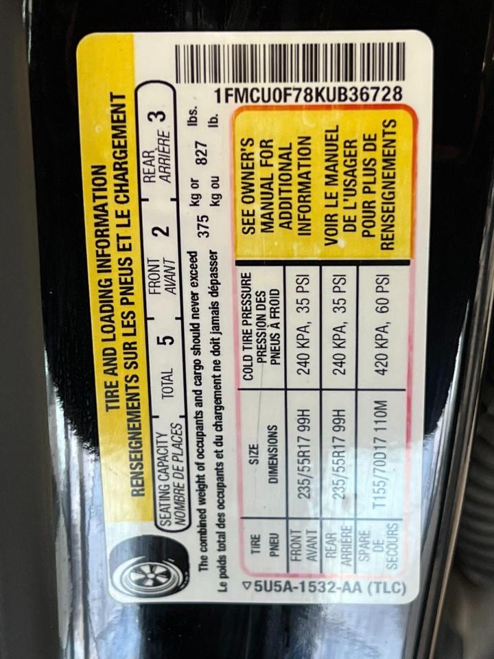 2019 Ford Escape S+New Tires+Camera+Bluetooth+Clean Carfax Photo98