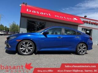 Used 2020 Honda Civic Sedan Touring, Low KMs, Sunroof, Backup Cam, Leather! for sale in Surrey, BC