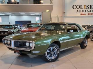 <p>1968 PONTIAC FIREBIRD!! MUST SEE AND DRIVE TO APPRECIATE! **5.7L V8 WITH A 4 SPEED MANUAL TRANSMISSION!!**</p><p>This is the first generation Firebird which had a characteristic Coke bottle styling similar to that of the Chevrolet Camaro. Announcing a Pontiac styling trend, the Firebirds bumpers were integrated into the design of the front end, giving it a more streamlined look than the Camaro. The Firebirds rear slit taillights were inspired by the 19661967 Pontiac GTO.</p><p>Built in Lordstown Ohio as a sport coupe, the vehicle went a restoration 15 years ago. Body, undercarriage and interior and engine in great shape. Powered by a Pontiac 350 cu in (5.7 L) V8 paired with 4 Speed manual Hurst shifter. Finished in a classic Vedoro Green on Olive green leather.</p><p>THIS IS A TURN KEY CAR! DRIVES PERFECT! GREAT FOR CRUISING! MUST BE SEEN!</p><p>Due to the model year of this vehicle it is being sold AS IS. As is vehicles are drive able but must be certified in order to license the vehicle on the road. All vehicles sold as is as per OMVIC must state that the vehicle is being sold as is, unfit, not e-tested and is not represented as being in road worthy condition, mechanically sound or maintained at any guaranteed level of quality. The vehicle may not be fit for use as a means of transportation and may require substantial repairs at the purchasers expense. It may not be possible to register the vehicle to be driven in its current condition. WE WELCOME YOUR MECHANICS APPROVAL PRIOR TO PURCHASE ON ALL OUR VEHICLES! CAMARO, TRANS AM, CORVETTE, MUSTANG, CHALLENGER, CHARGER, VIPER AVAILABLE.</p><p>COLISEUM AUTO SALES PROUDLY SERVING THE CUSTOMERS FOR OVER 23 YEARS! NOW WITH 2 LOCATIONS TO SERVE YOU BETTER. COME IN FOR A TEST DRIVE TODAY! FOR ALL FAMILY LUXURY VEHICLES..SUVS..AND SEDANS PLEASE VISIT....</p><p>COLISEUM AUTO SALES ON WESTON<br>301 WESTON ROAD<br>TORONTO, ON M6N 3P1<br>4 1 6 - 7 6 6 - 2 2 7 7</p>