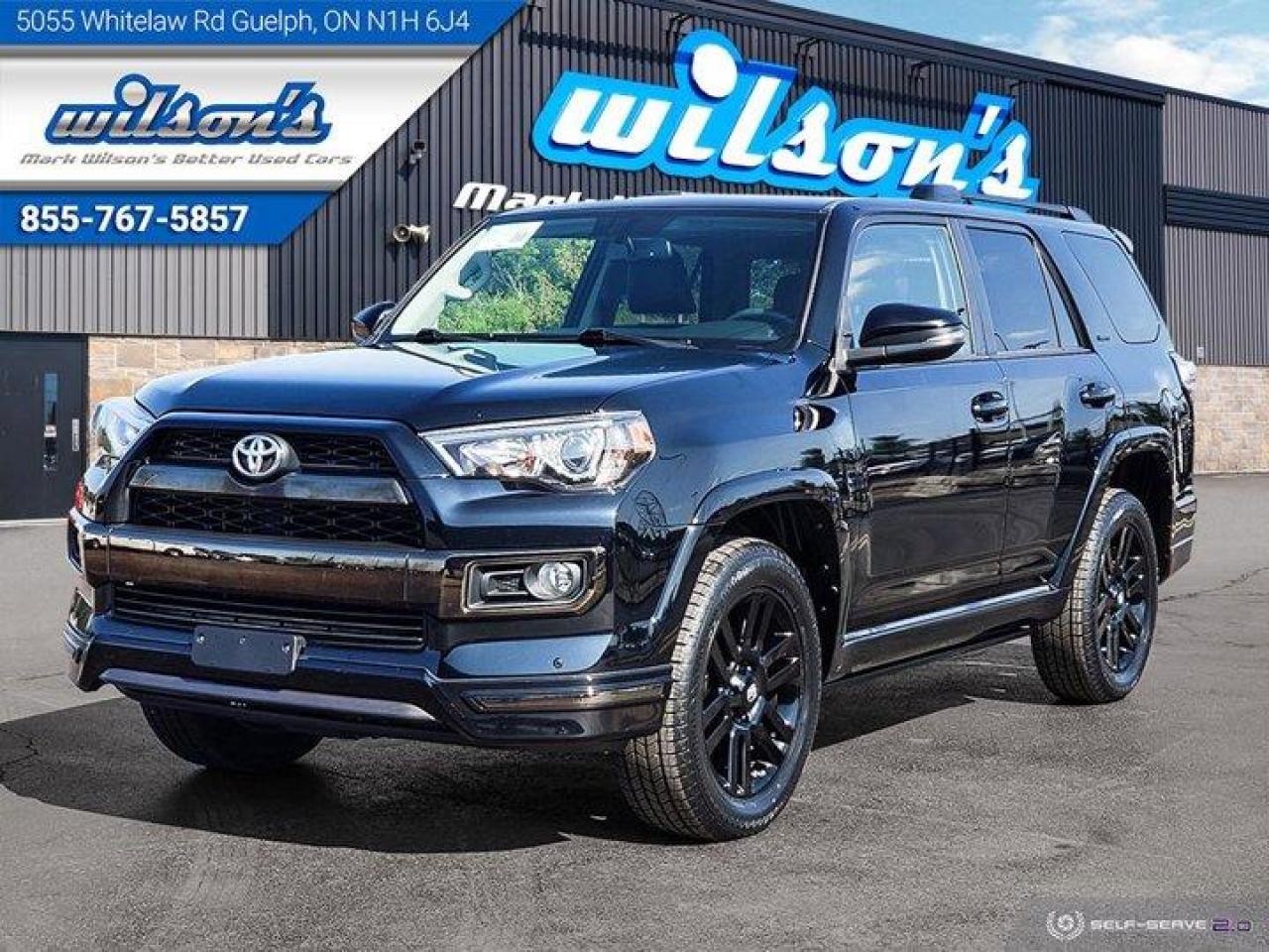 Used 2019 Toyota 4Runner Limited Nightshade 4WD, 7 Passenger, Leather, Nav, Sunroof, Cooled + Heated Seats, New Tires! for sale in Guelph, ON