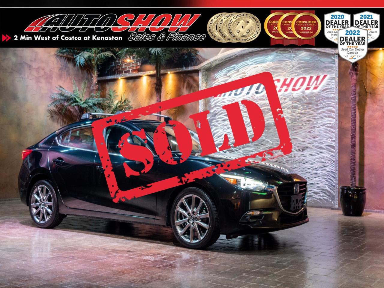 Used 2018 Mazda MAZDA3 Grand Touring w/ Sunroof, Bose Stereo, Nav for sale in Winnipeg, MB