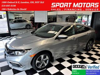Used 2020 Honda Civic LX+LANEKEEP+ADAPTIVE CRUISE+New Tires+CLEAN CARFAX for sale in London, ON
