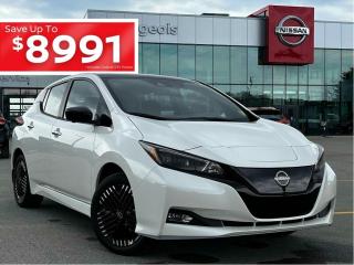 <b>Navigation,  Electric Vehicle,  Apple CarPlay,  Android Auto,  Lane Keep Assist!</b><br> <br> <br> <br>Theres never been a better time than now to go green with a nearly-new 2023 Nissan Leaf from Bourgeois Midland Nissan. The discounts are deep. Save a total of $8991 off the purchase, lease or finance of a 2023 Leaf. Discount includes the $5000 Federal Go  This 2023 Leaf proves that electric driving never has to sacrifice comfort or convenience. <br> <br>Bold lines and distinctive touches throughout the cabin of this 2023 Nissan Leaf prove that electric driving was always meant to be exciting. A simply amazing experience like no other, this 2023 Nissan Leaf lets you enjoy pure driving joy, and at the flip of a switch will give you the freedom to enjoy a scenic ride with confident active safety features. Never sacrifice comfort, convenience, or fun again with this 2023 Nissan Leaf.<br> <br> This pearl white hatchback  has an automatic transmission and is powered by a  160kW AC Synchronous Electric Motor engine.<br> <br> Our LEAFs trim level is SV PLUS. This fully electric Leaf SV Plus makes every trip better with enhanced connectivity features like NissanConnect EV with touchscreen and navigation, Apple CarPlay, and Android Auto. This roomy family hatch helps you drive with confidence thanks to a bigger battery and a safety suite featuring collision mitigation, blind spot warning, lane keep assist, distance pacing with stop and go, and a 360 degree camera. Other great features include heated seats, a heated leather steering wheel, a proximity key, push button start, automatic air conditioning, alloy wheels, automatic LED lighting, and fog lamps. This vehicle has been upgraded with the following features: Navigation,  Electric Vehicle,  Apple Carplay,  Android Auto,  Lane Keep Assist,  Heated Seats,  Blind Spot Detection. <br><br> <br>To apply right now for financing use this link : <a href=https://www.bourgeoisnissan.com/finance/ target=_blank>https://www.bourgeoisnissan.com/finance/</a><br><br> <br/><br>Discount on vehicle represents the Cash Purchase discount applicable and is inclusive of all non-stackable and stackable cash purchase discounts from Nissan Canada and Bourgeois Midland Nissan and is offered in lieu of sub-vented lease or finance rates. To get details on current discounts applicable to this and other vehicles in our inventory for Lease and Finance customer, see a member of our team. </br></br>Since Bourgeois Midland Nissan opened its doors, we have been consistently striving to provide the BEST quality new and used vehicles to the Midland area. We have a passion for serving our community, and providing the best automotive services around.Customer service is our number one priority, and this commitment to quality extends to every department. That means that your experience with Bourgeois Midland Nissan will exceed your expectations  whether youre meeting with our sales team to buy a new car or truck, or youre bringing your vehicle in for a repair or checkup.Building lasting relationships is what were all about. We want every customer to feel confident with his or her purchase, and to have a stress-free experience. Our friendly team will happily give you a test drive of any of our vehicles, or answer any questions you have with NO sales pressure.We look forward to welcoming you to our dealership located at 760 Prospect Blvd in Midland, and helping you meet all of your auto needs!<br> Come by and check out our fleet of 30+ used cars and trucks and 90+ new cars and trucks for sale in Midland.  o~o
